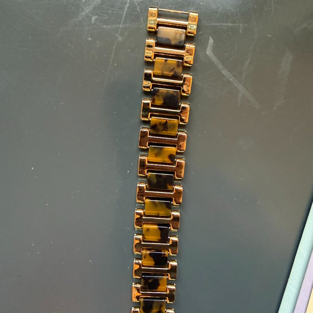 J. Crew Tortouise & Gold Chain Bracelet